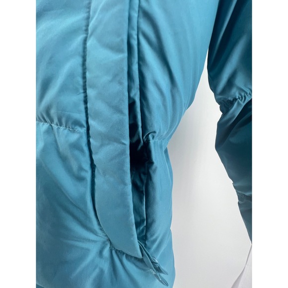 Columbia Omni Heat Long Puffer Jacket Teal Hooded Full Zip Women's Size L - Picture 4 of 10